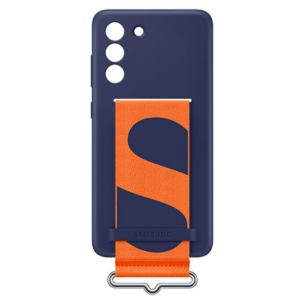 Samsung Galaxy S21 FE Silicone Cover with Strap - Navy