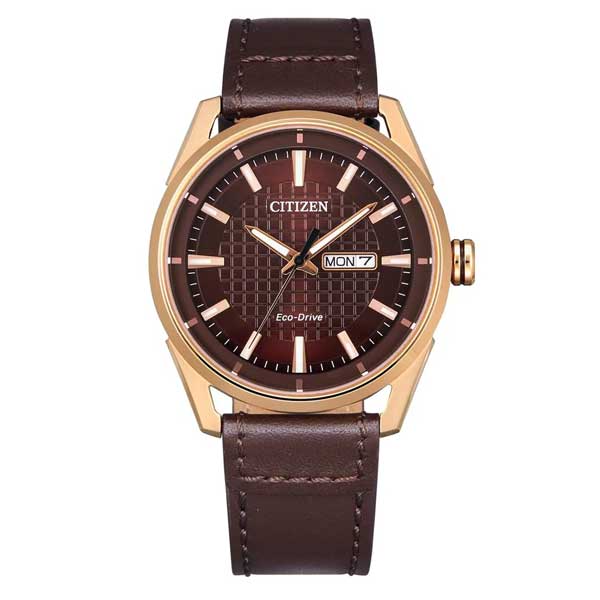 Citizen Eco-Drive Rose Gold Brown Dial Stainless Steel (AW0083-08X)