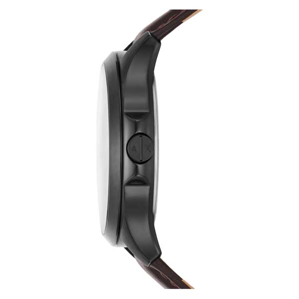 Armani Exchange Automatic Quartz Three-Hand Date Brown Leather Men's Watch (AX2446)