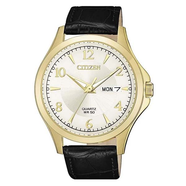 Citizen Quartz Stainless Steel with Leather strap Men's Watch (BF2003-25A) - Phone Parts Warehouse