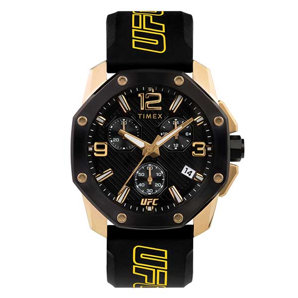 Timex UFC Icon Black Dial Silicone Strap Men's Watch (TW2V58500)