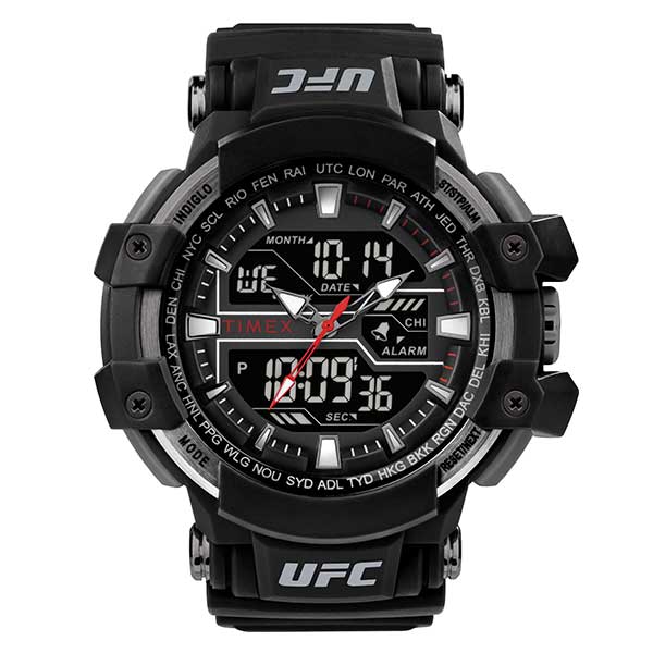 Timex UFC Combat Shock Black Dial Resin Strap Men's Watch (TW5M51800)