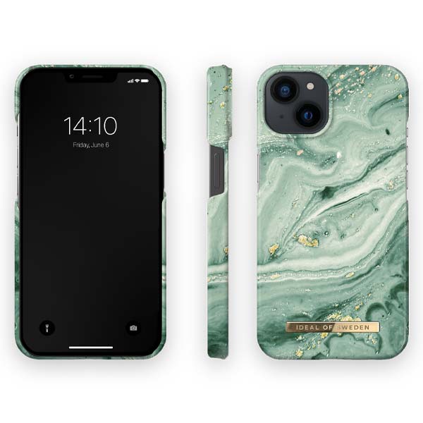 Ideal of Sweden Mint Swirl Marble Case (Suits iPhone 14/14 Plus)