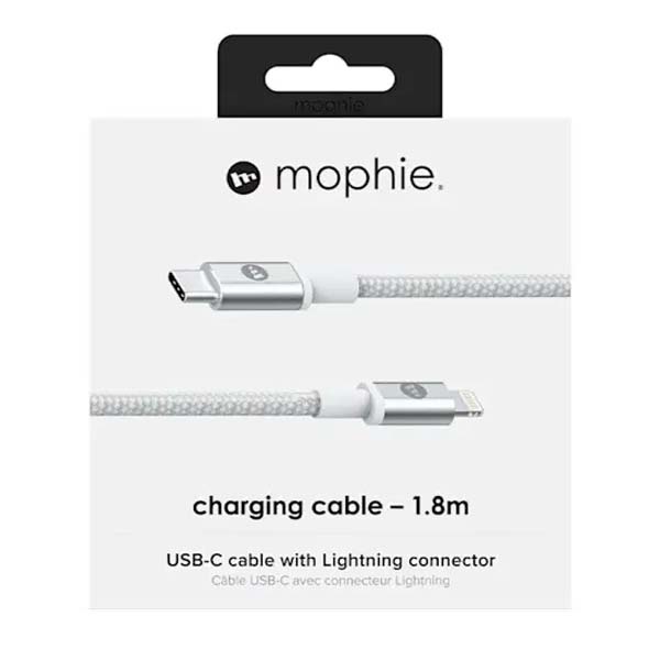 Mophie 1.8M Premium USB-C to Lightning Fast Charging Cable - White