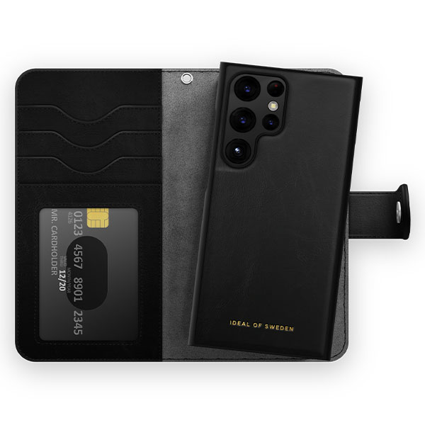 Ideal of Sweden Magnet Wallet+ Case (Suits Galaxy S23 Ultra) - Black