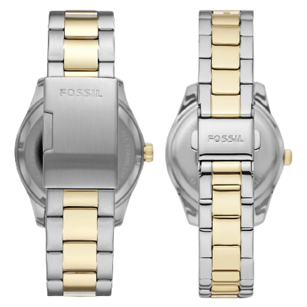 Fossil His and Hers Multifunction Two-Tone Stainless Steel Watch Set (FS5987SET)