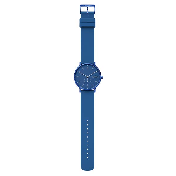 Skagen Aaren Kulor Marine Blue Silicone 41mm Watch (SKW6508)