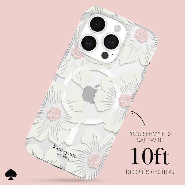 Kate Spade New york Hollyhock Compatible with MagSafe Case (Suits iPhone 15 Pro) - Hollyhock
