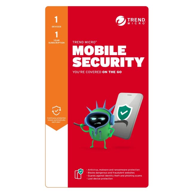 Trend Micro Mobile Security 1 Device 1 Year - Phone Parts Warehouse